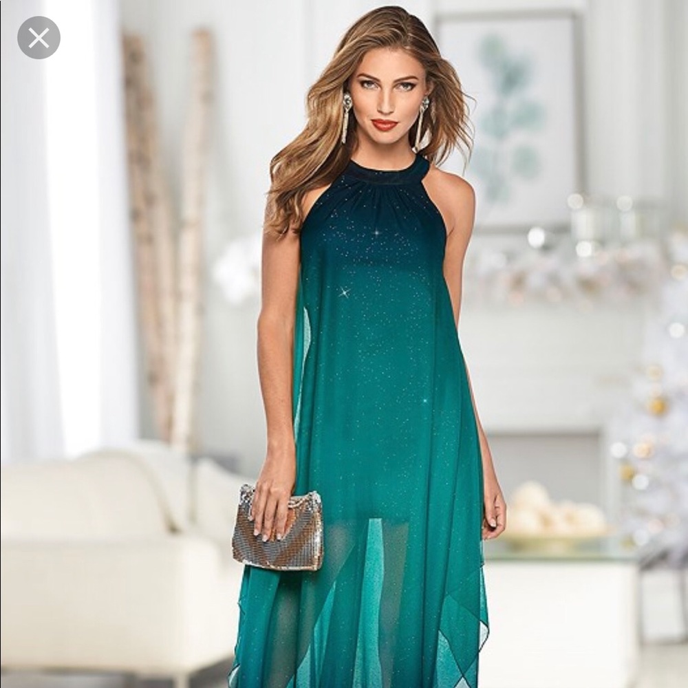 Long flowy sparkle dress